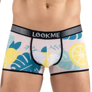 Boxer Homme Imprimé Savane Citron Pastel Confort Ceinture Élastiquée Lookme
