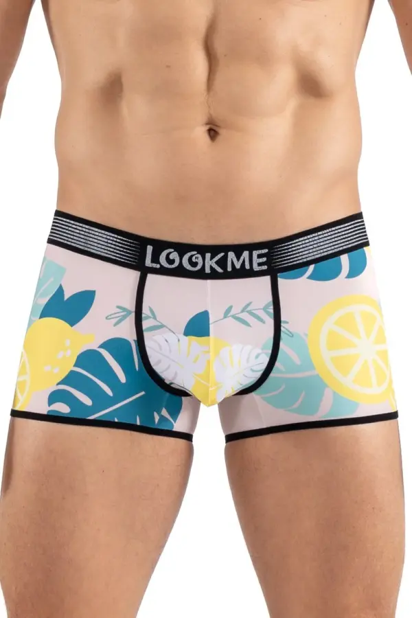 Boxer Homme Imprimé Savane Citron Pastel Confort Ceinture Élastiquée Lookme