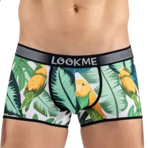 Boxer Homme Lookme Imprimé Oiseau Chanteur Confort Sexy Élastique Polyester Élégant