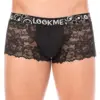 Boxer Homme Noir Dentelle Florale Fine Élégance Confort Maintien Optimal