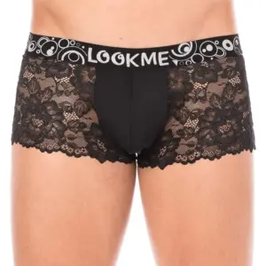 Boxer Homme Noir Dentelle Florale Fine Élégance Confort Maintien Optimal