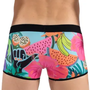 Boxer Homme Sexy Multicolore Fruits Fleurs Exotiques Élastiqué Polyester Lookme