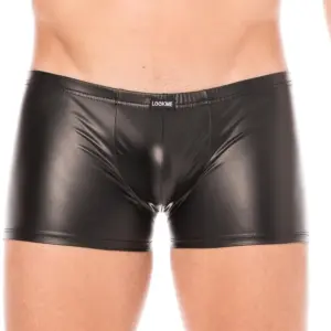 Boxer Homme Simili Cuir Noir Sexy Confort Souple Strip-Tease Soirées Fétiches