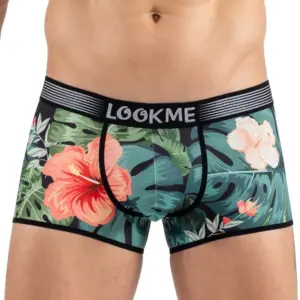 Boxer Jungle Aromé Rouge Imprimé Floral Élastique Confort Sexy Homme Lookme