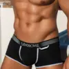 Mini Pants Noir Échancré Homme Ceinture Élastique Look Me Fermeture Éclair Sécurisée