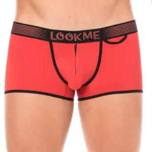 Mini Pants Rouge Échancré Homme Ceinture Élastique Fermeture Sécurisée Design Moderne