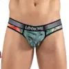 String Masculin Rouge Imprimé Jungle Exotique Lookme Ceinture Élastiquée Confort